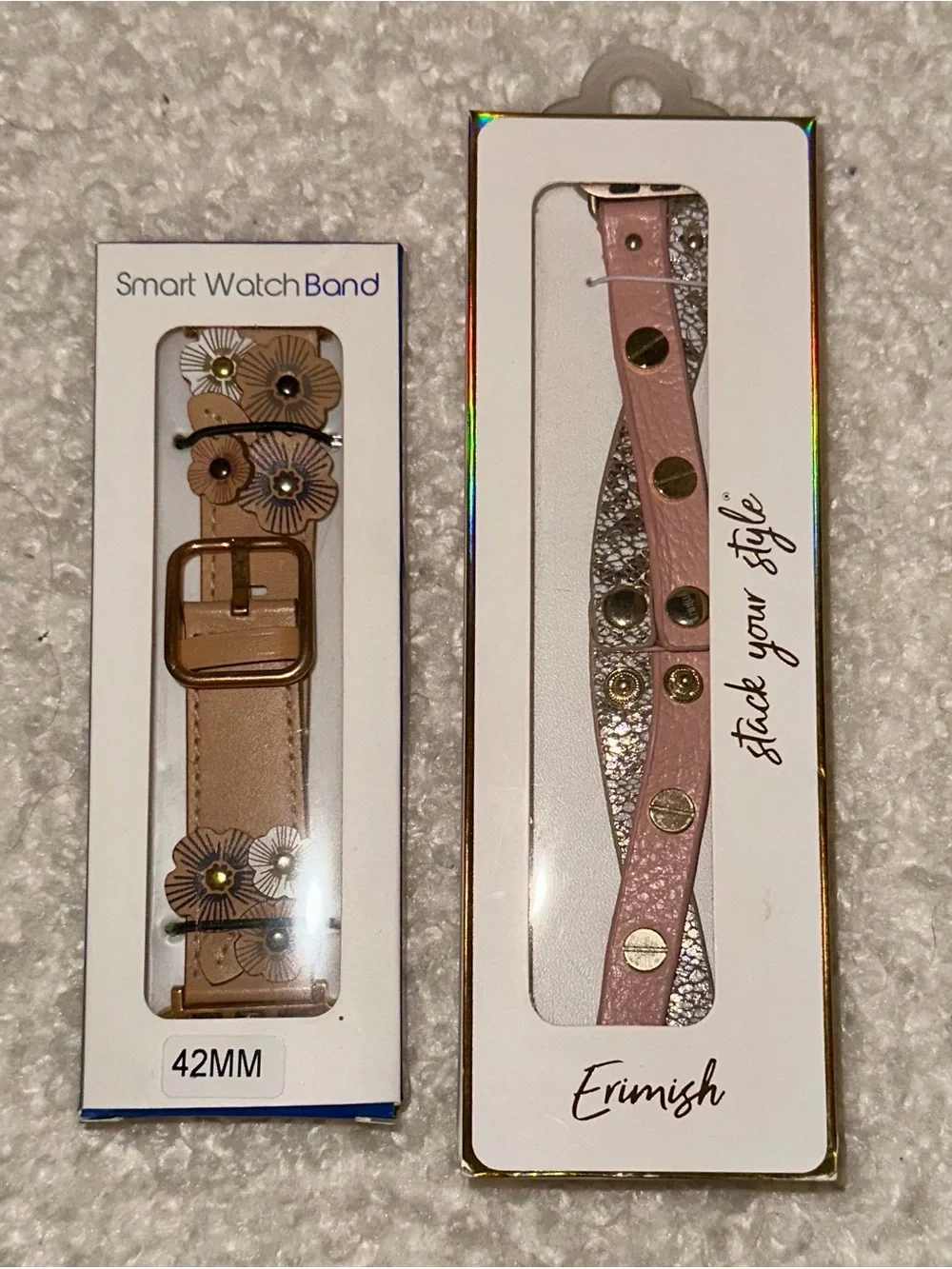 Apple Gold Smartwatch with Brown Leather Strap